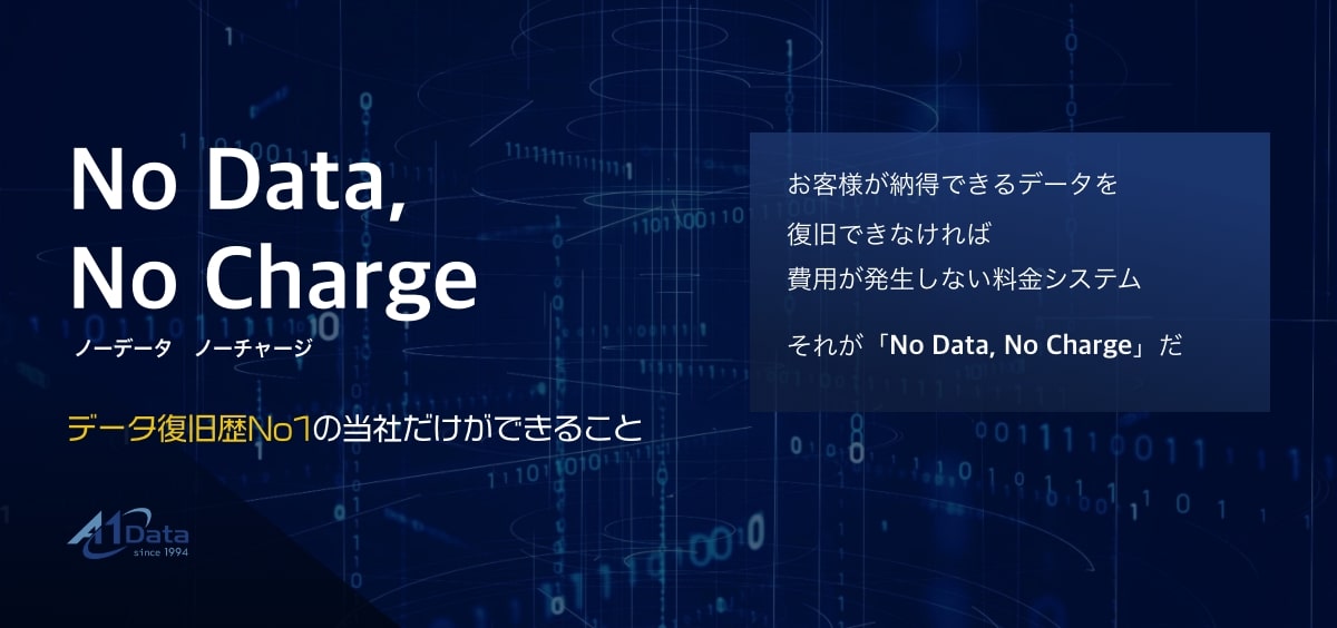 データ復旧歴No1のA1データだけの料金体系