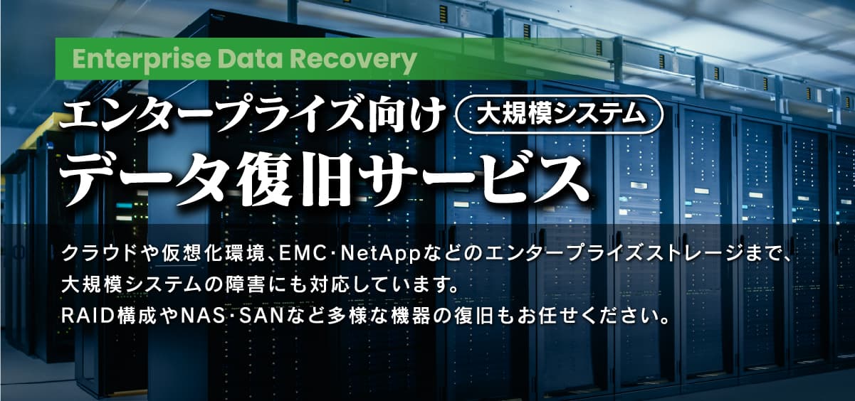 エンタープライズ向けデータ復旧サービス