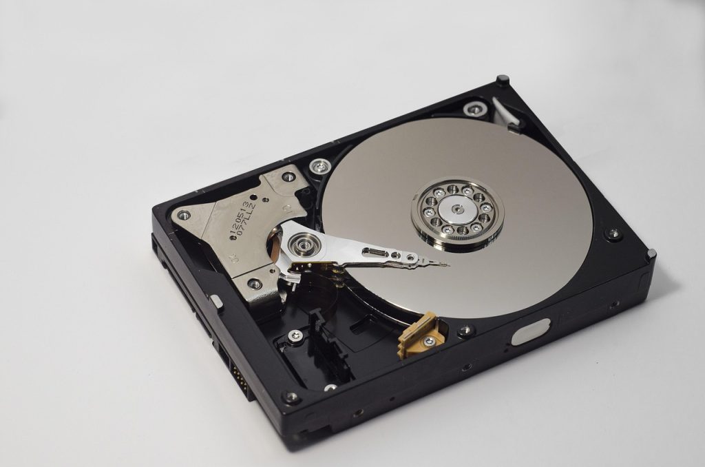 分解されたHDD