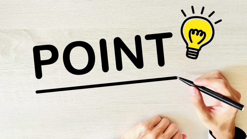 HDD復旧業者選びで失敗しないための重要なポイントを解説するため、POINTという文字の下に線を引き、電球のイラストで強調。